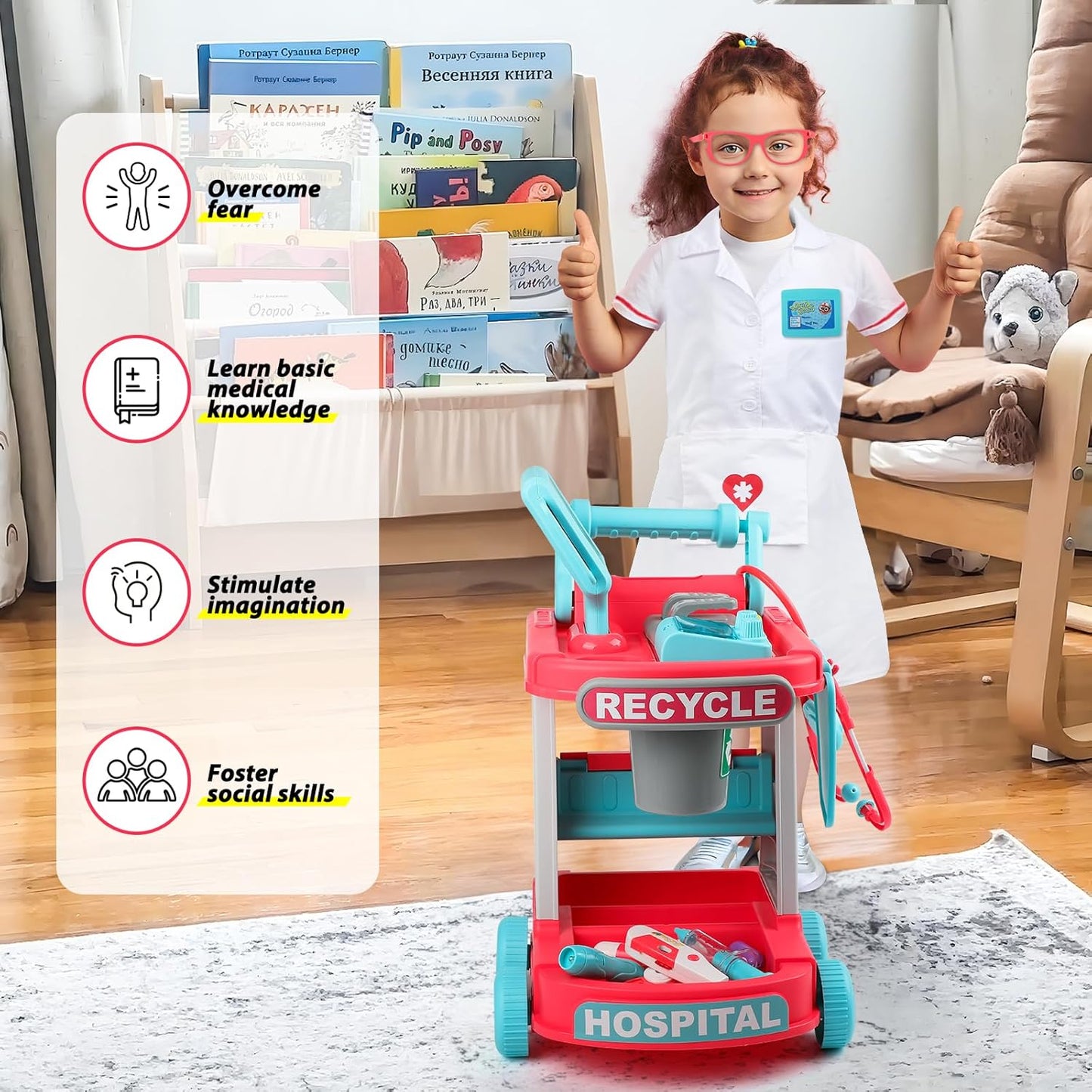 Kit de médico de juguete Liberry para niños pequeños de 2, 3, 4 y 5...