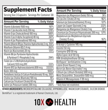 10X Health Optimize Multivitamínico para hombres \u2013 90 cápsulas...
