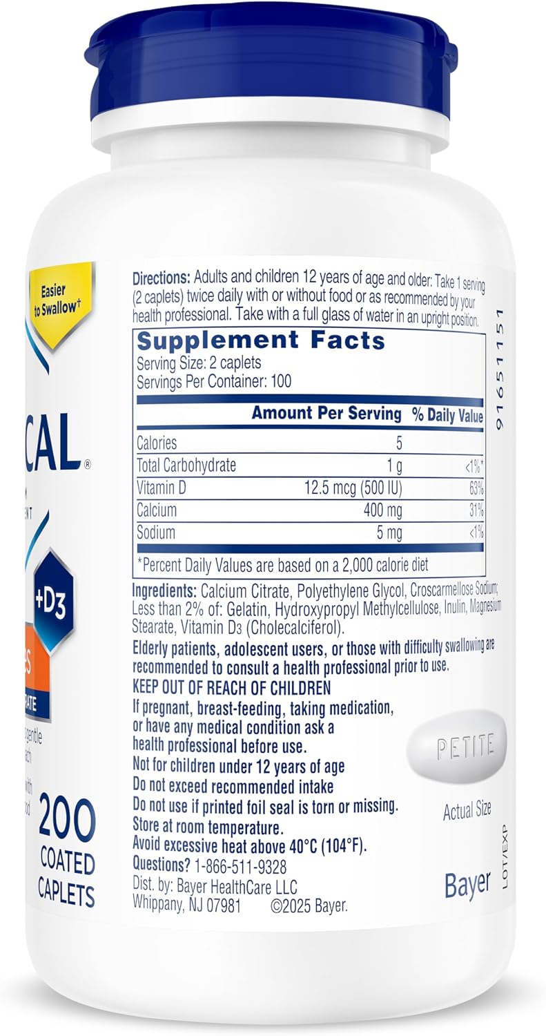Citracal Liberación Lenta - Calcio 1200 mg con Vitamina D3, Magnesi...