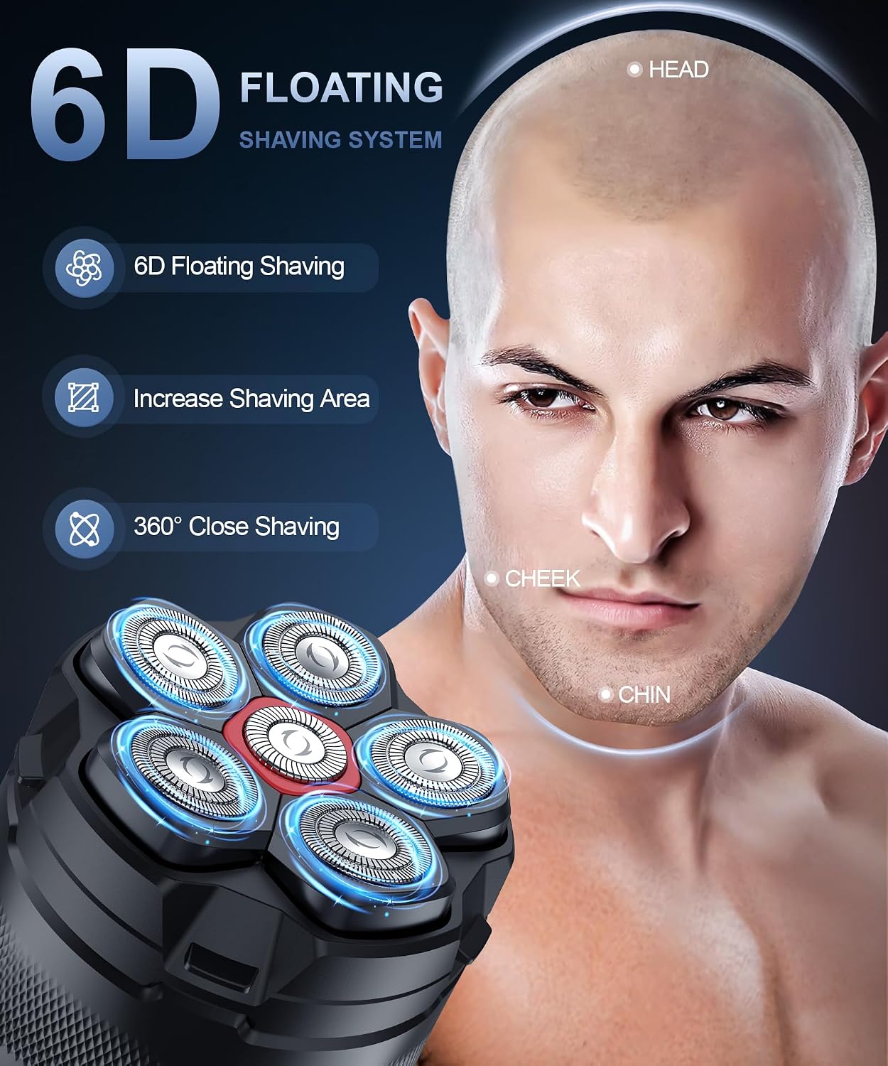 Afeitadoras de cabeza para hombres calvos, maquinilla de afeitar ma...