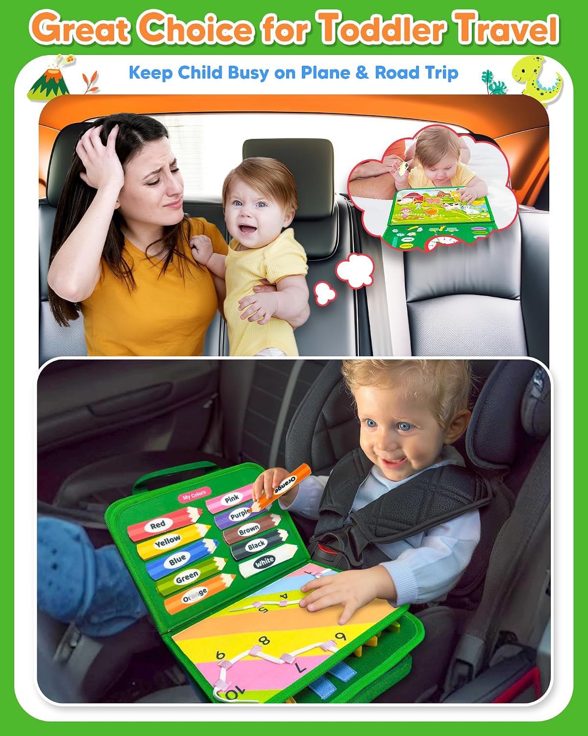 Gojmzo Tablero Ocupado Juguetes Montessori para Niños Pequeños de U...