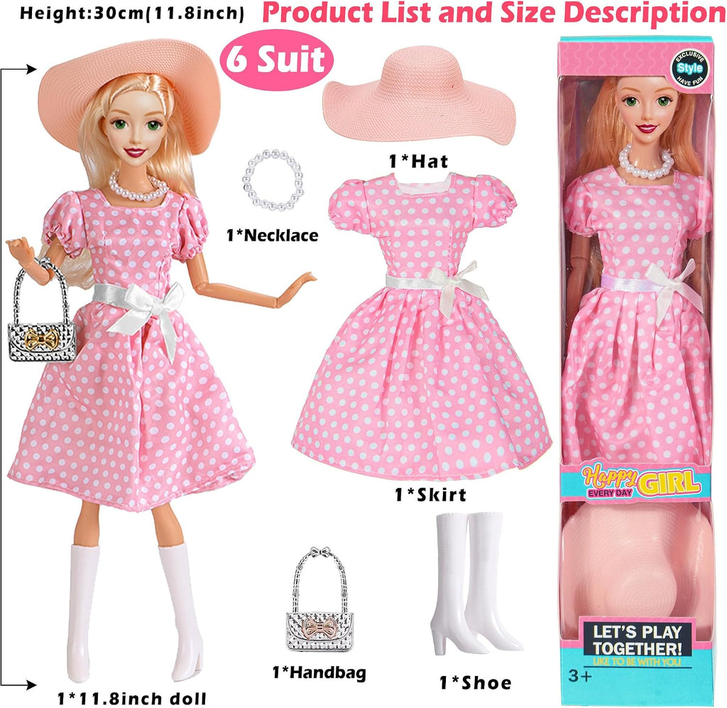 iBayda Paquete de 6 Muñecas Princesas de Juguete Americanas de Moda...