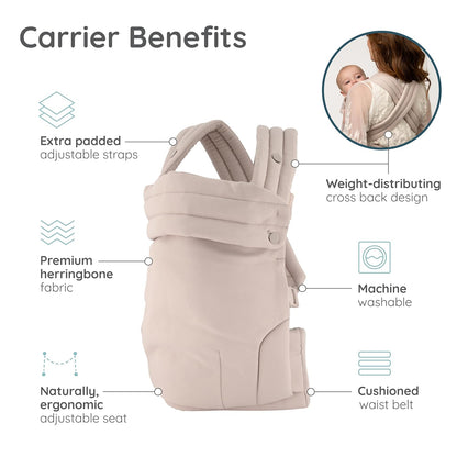 Infantino Honey Blossom - Portabebés ergonómico para bebés a niños...