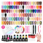 VANREESA Kit de esmalte de uñas de gel con luz UV, 53 piezas, juego...