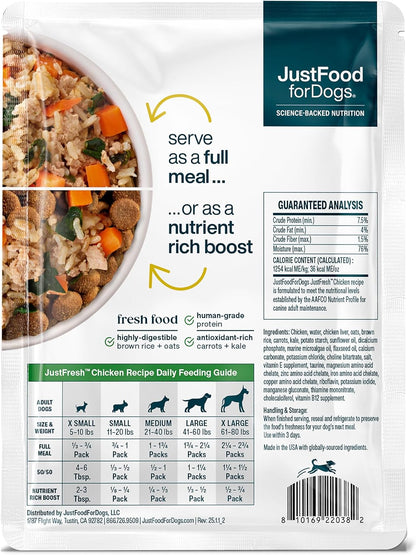 JustFoodForDogs JustFresh - Comida húmeda para perros fresca, comid...