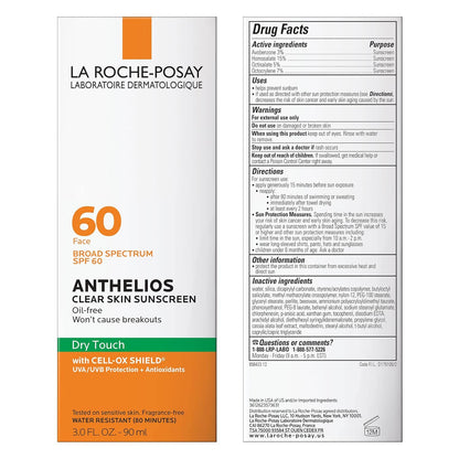 La Roche-Posay Anthelios Clear Skin Protector solar de toque seco S...