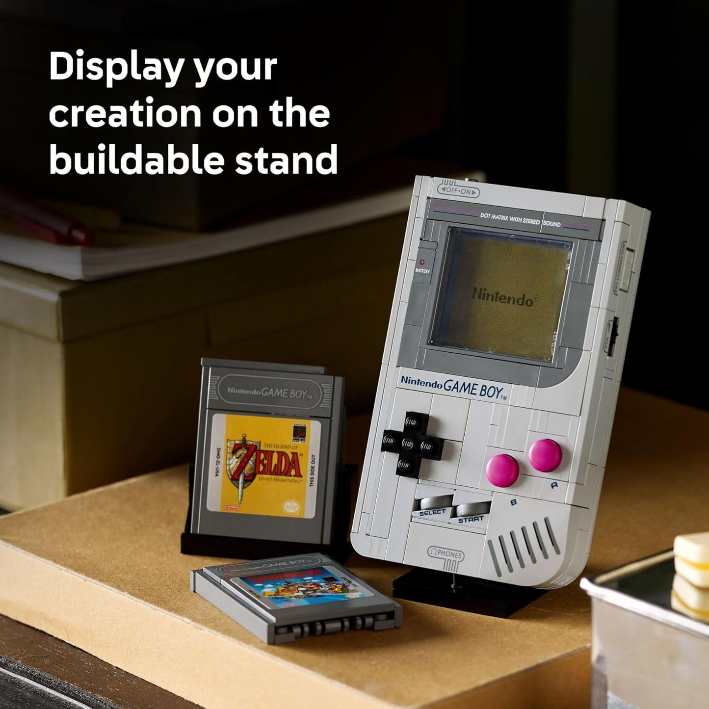 LEGO Super Mario Game Boy - Juegos de construcción retro para adultos, a partir de 18 años - Regalos para cumpleaños - Modelo coleccionable con juegos y soporte de exhibición - 72046