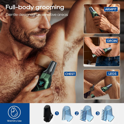 TRIMX Cortadora de barba para hombres, cabezales magnéticos de repu...