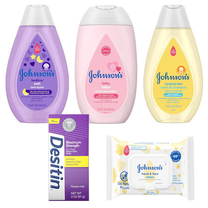 Johnson's Baby Aquí Viene Bebé - Set de regalo para bebés, esen...