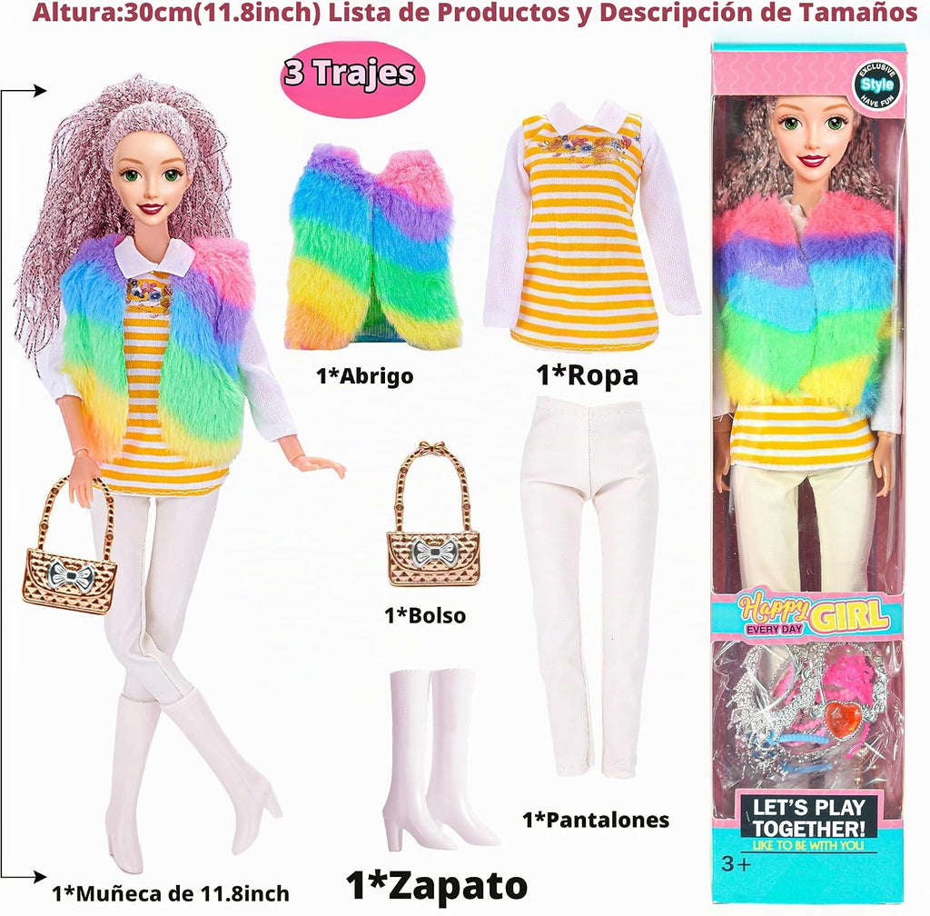 iBayda Paquete de 6 Muñecas Princesas de Juguete Americanas de Moda...