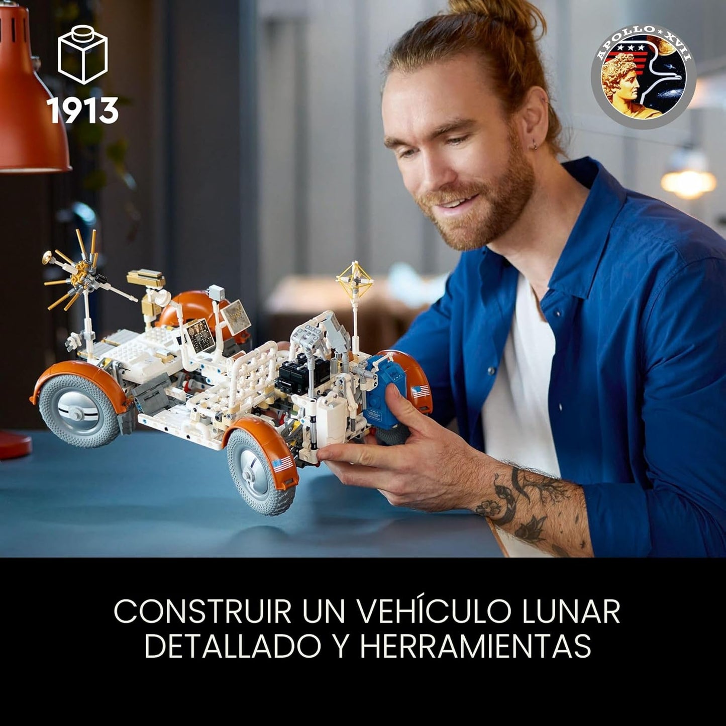 LEGO Technic NASA Apollo Lunar Roving Vehicle LRV Set de construcción - Kits de manualidades para adultos, mayores de 18 años - Set de construcción de rover espacial con detalles auténticos - Regalo