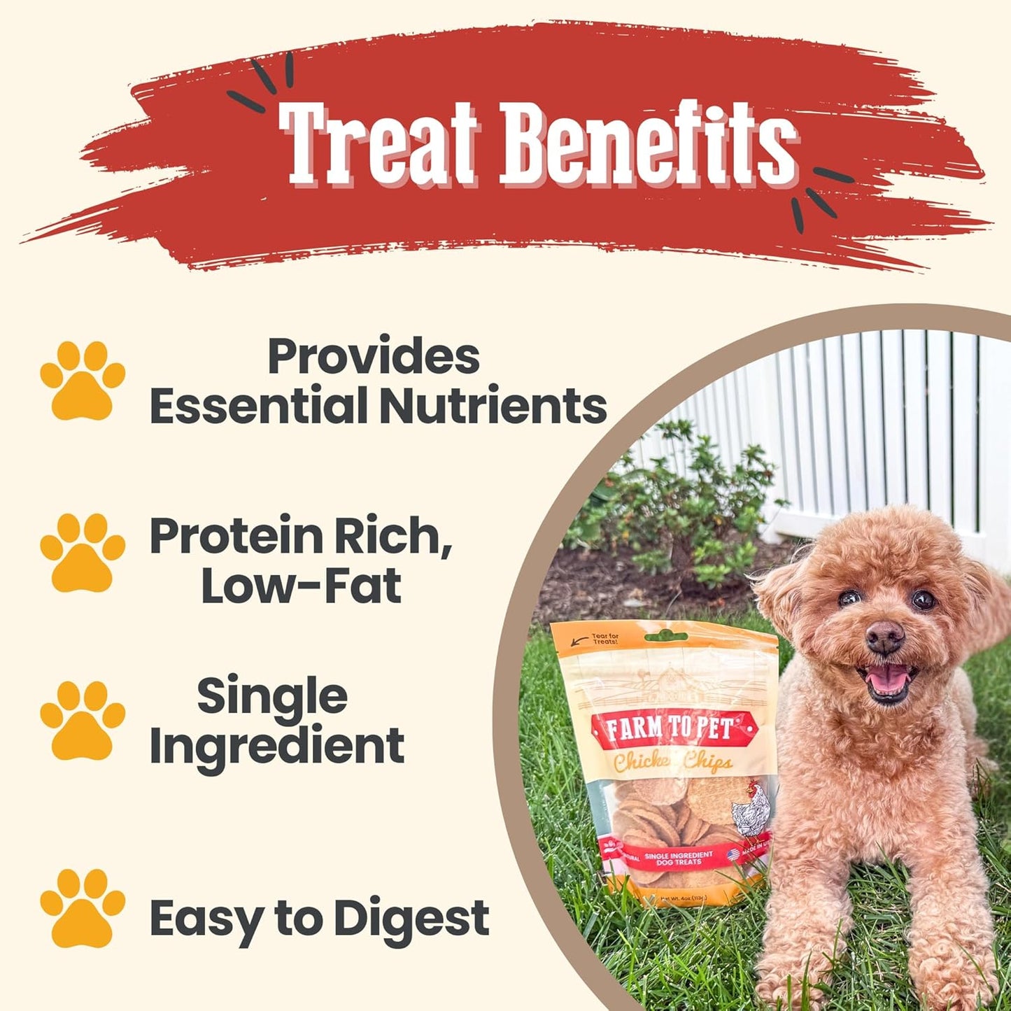 Farm To Pet - Golosinas de entrenamiento para perros - Chips de pol...