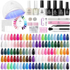 Beetles - Kit de esmalte de uñas de gel con luz UV, 80 unidades, 55...