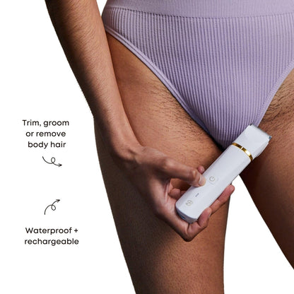 Bushbalm Cortadora de bikini - Afeitadora eléctrica para mujer, imp...