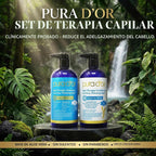 PURA D'OR Juego de champú y acondicionador de biotina para tera...