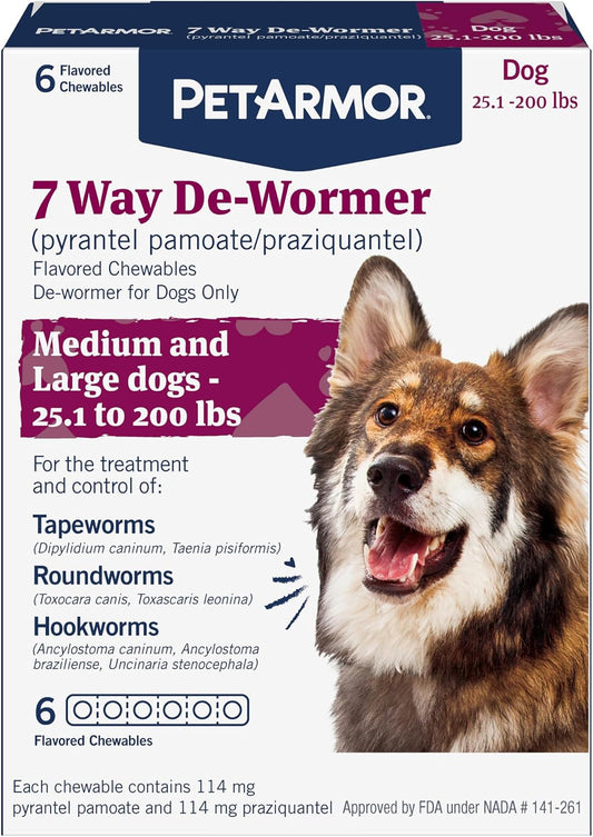 PetArmor - Desparasitador de 7 vías para perros, tratamiento oral p...