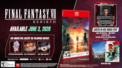 FINAL FANTASY VII REBIRTH – Nintendo Switch 2 (+ Exclusive Magic: The Gathering—FINAL FANTASY Promo Card)