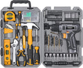 Hi-Spec Kit de herramientas con taladro inalámbrico de 8 V con caja...