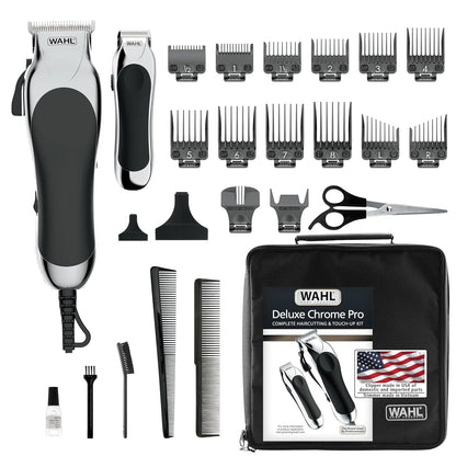 Wahl Máquina cortadora de cabello de lujo, cromada, profesional, in...