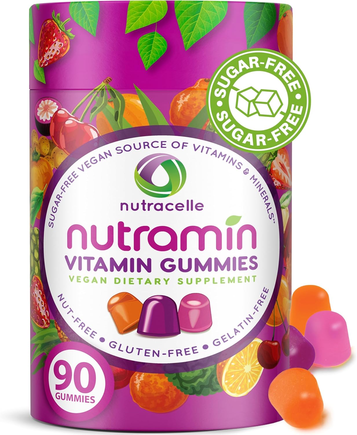 NUTRAMIN - Gomitas multivitamínicas veganas diarias sin OMG, vitami...