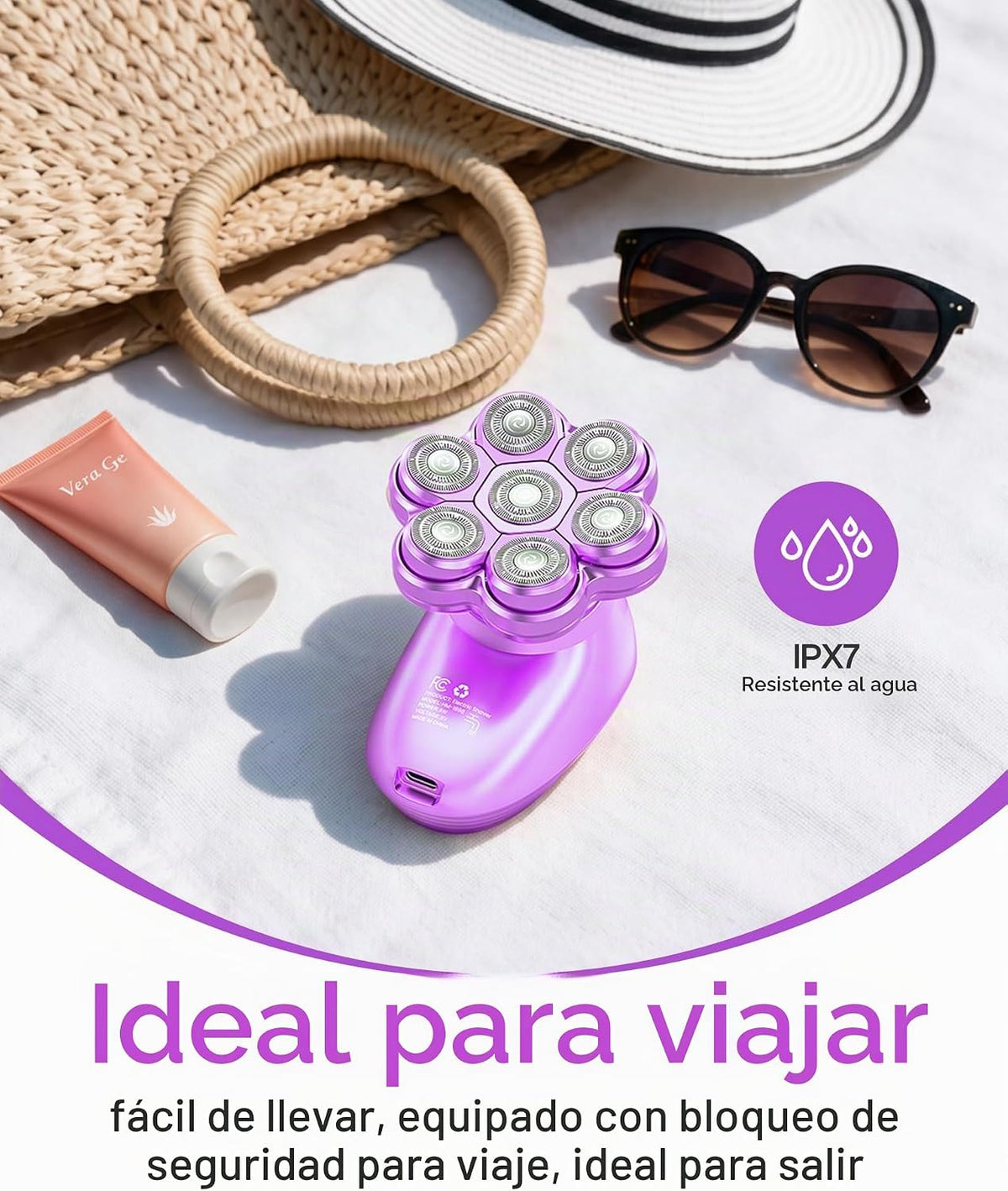 Maquinillas de afeitar eléctricas 5 en 1 para mujer, afeitadoras el...