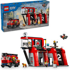 LEGO City Estación de bomberos con camión de bomberos de juguete \u...
