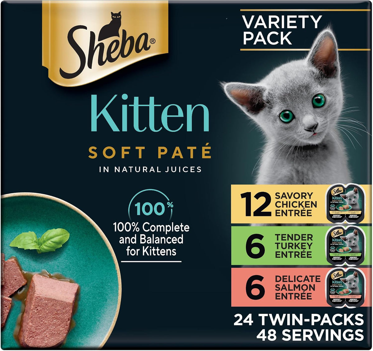 Sheba Perfect Portions - Alimento húmedo en paté para gatos, paquet...