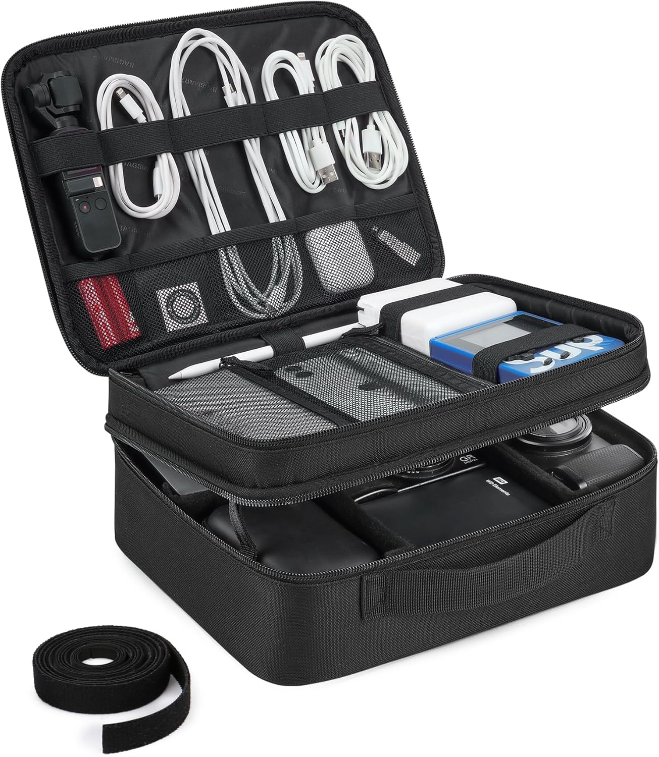 BAGSMART Bolsa organizadora de cables, organizador de artículos ele...