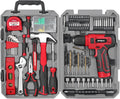 Hi-Spec Juego de herramientas con taladro inalámbrico de 8 V Repara...