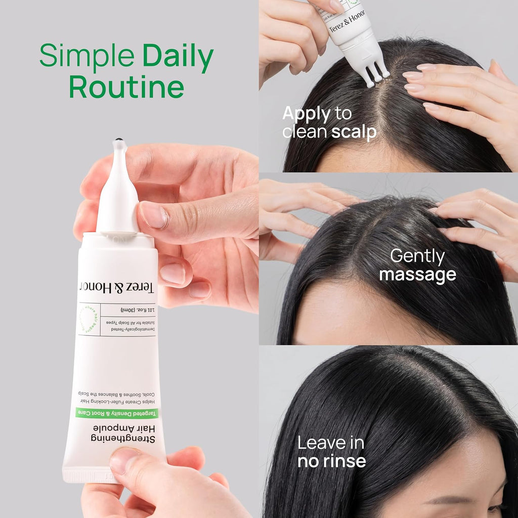 Suero para el cuero cabelludo que fortalece el cabello en ampolla -...