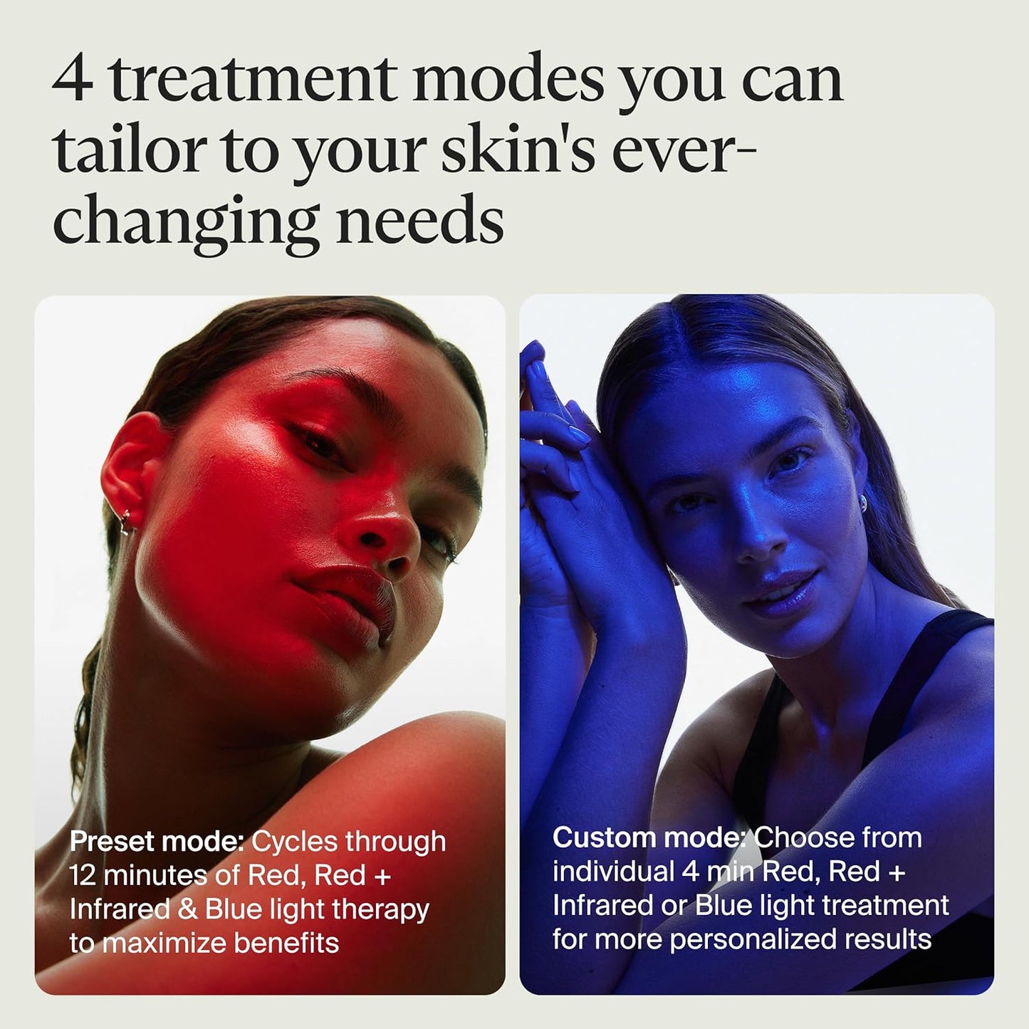 Therabody TheraFace Mask Glo - Máscara facial LED inalámbrica para...
