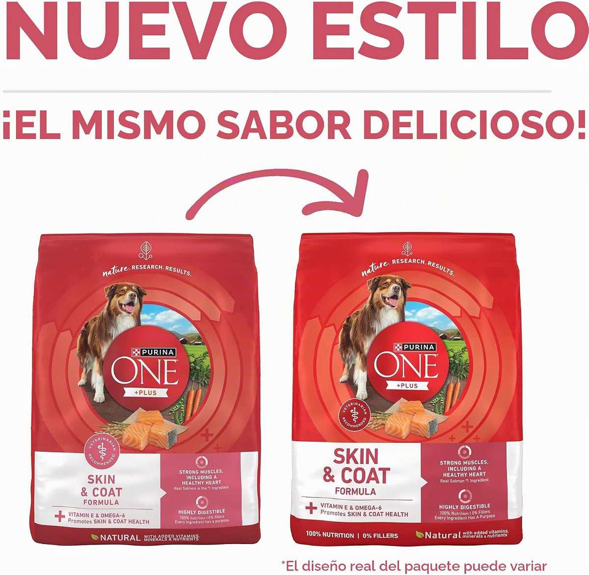Purina ONE Alimento seco natural para perros con estómago sensible,...