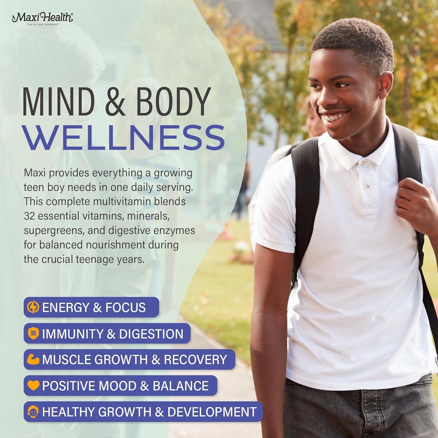 Vitaminas para adolescentes hombres 12-17 - Multivitamínico supremo...