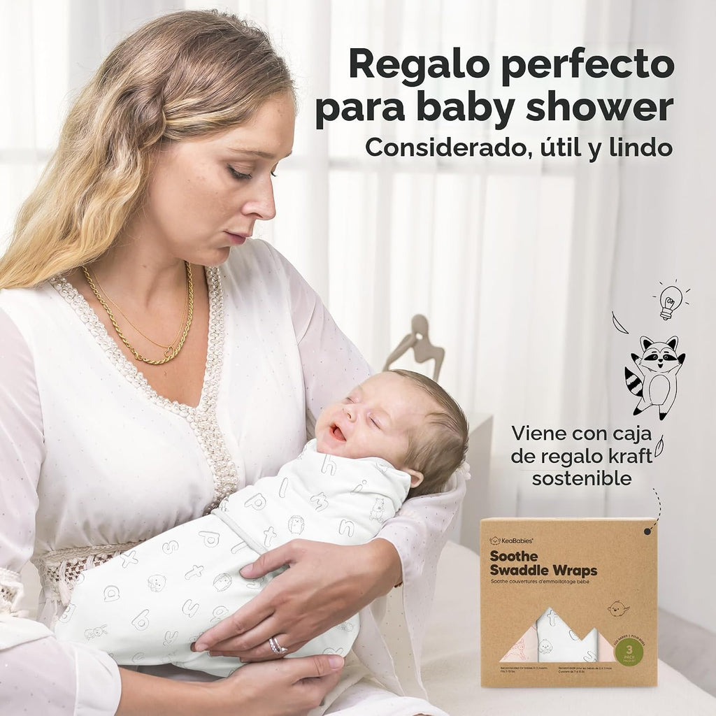 Paquete de 3 pañales orgánicos para recién nacidos, 0.5 TOG Abc Lan...