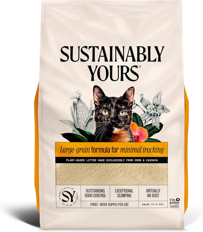 Sustainably Yours Arena para gatos, fórmula de grano grande 10 libras