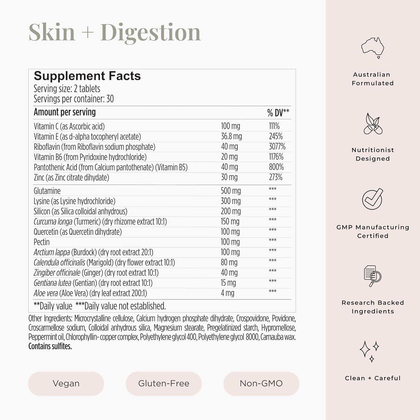 JSHealth Vitaminas para la piel y la digestión Vitaminas para la pi...