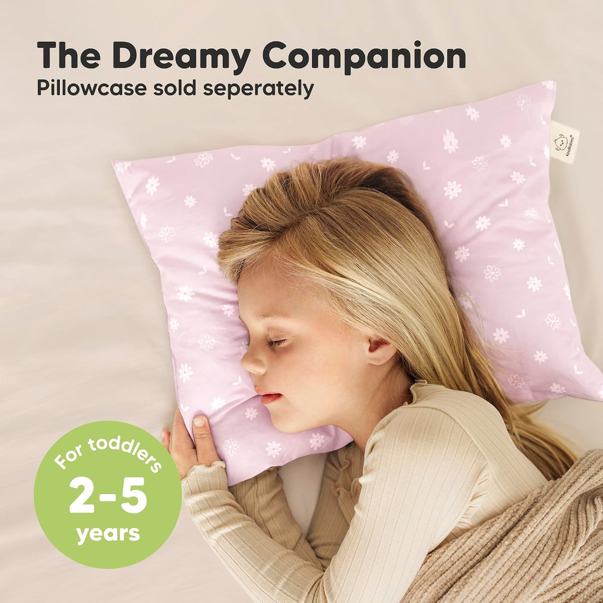 KeaBabies Paquete de 2 Almohadas para niños pequeños de 13 x 18 pul...