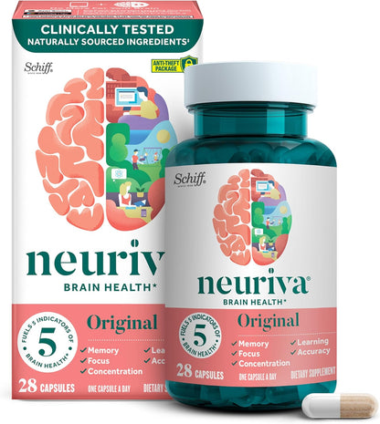 NEURIVA Suplemento cerebral nootrópico descafeinado original probad...