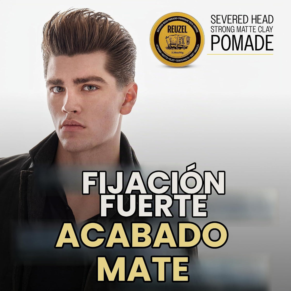 REUZEL Pomada de arcilla mate fuerte Severed Head 3.38 oz | Arcilla...