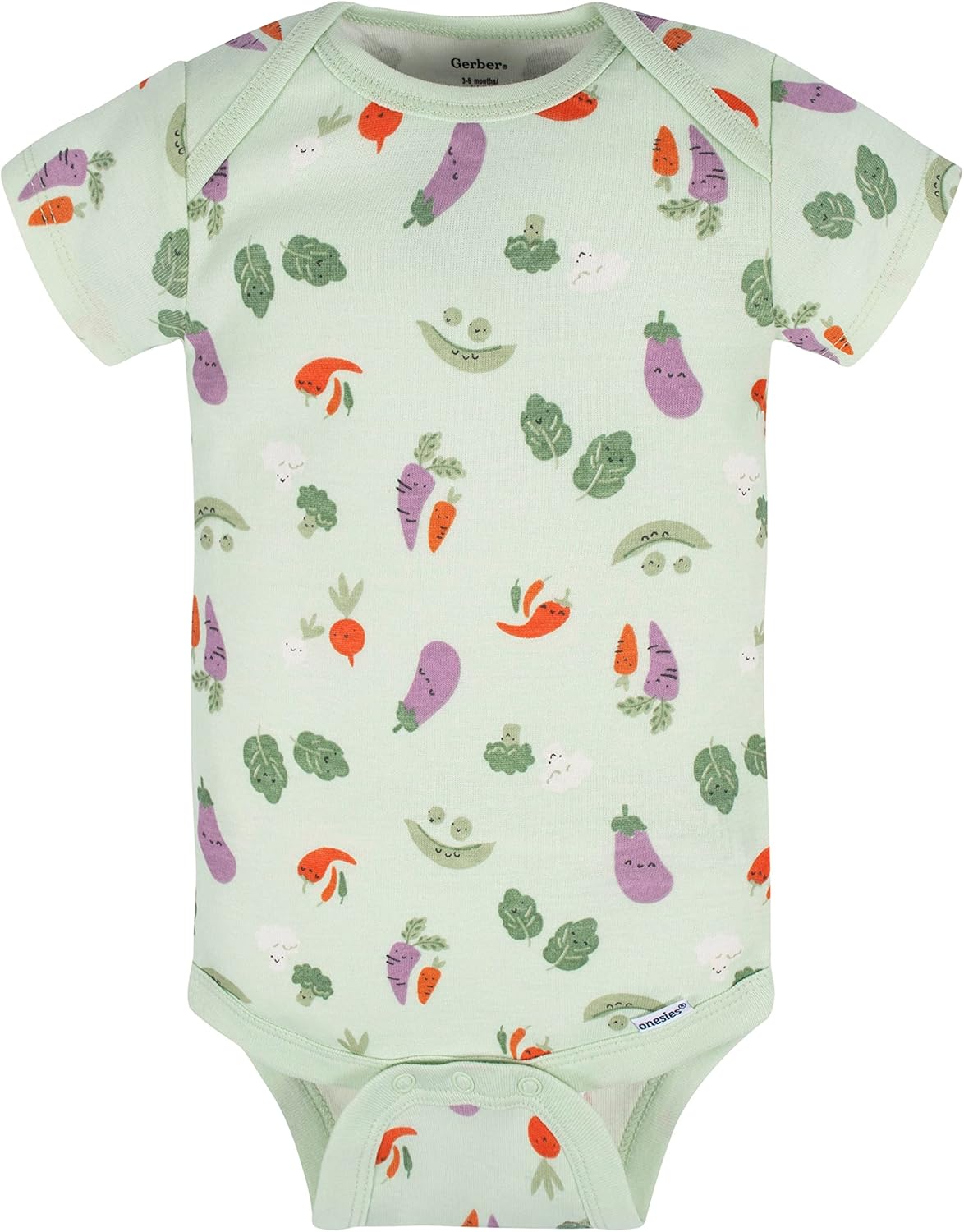 Gerber Mamelucos Bodies unisex de manga corta para bebé, paquete de 8