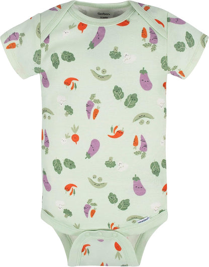 Gerber Mamelucos Bodies unisex de manga corta para bebé, paquete de 8