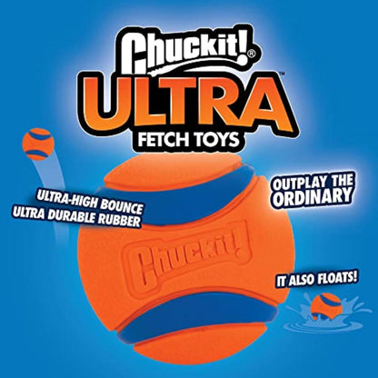 Chuckit! Juguetes de pelota ultra para perros con cubo de limpieza...