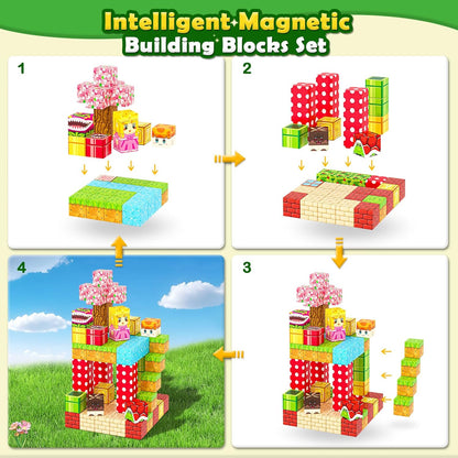 Bloques Magnéticos - Construye Mi Mundo de Imanes Mágicos Juego de...