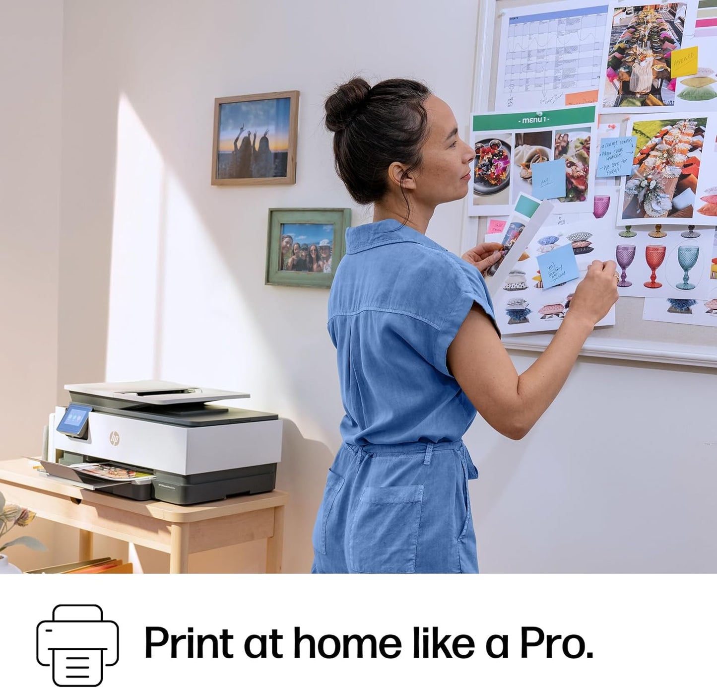 HP OfficeJet Pro 8125e Impresora inalámbrica todo en uno de inyección de tinta a color, impresión, escaneo, copia, ADF, impresión dúplex mejor para oficina en casa, prueba de tinta instantánea de 3 meses incluida, habilitada para IA (405T6A)