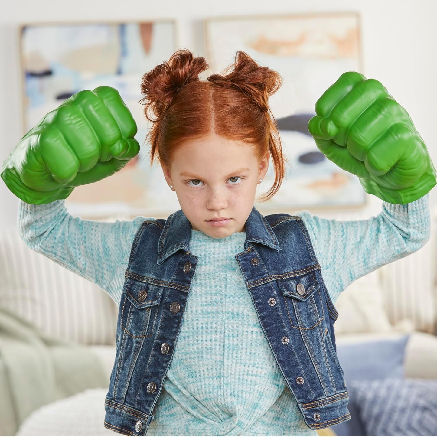 Marvel Puños de Hulk Gamma Smash, juguete de espuma suave para juegos de rol, juguetes de superhéroes de los Vengadores para niños de 5 años en adelante