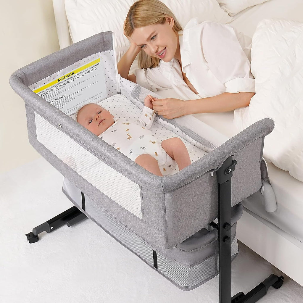 Cuna de bebé Semphis, cuna de 3 en 1 para colocar junto a la cama,...