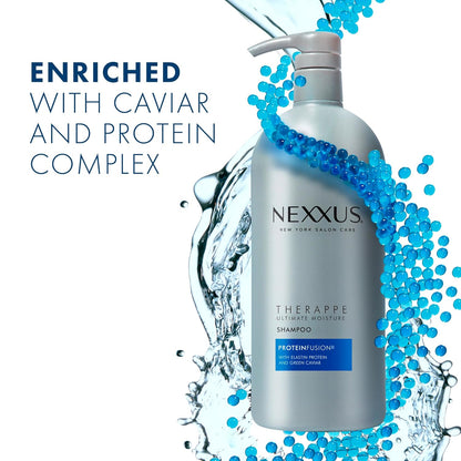 Nexxus Champú y acondicionador Therappe Humectress 2 unidades para cabello seco 33.8 oz y acondicionador sin enjuague Humectress Spray 20 en 1 Perfector 9 oz