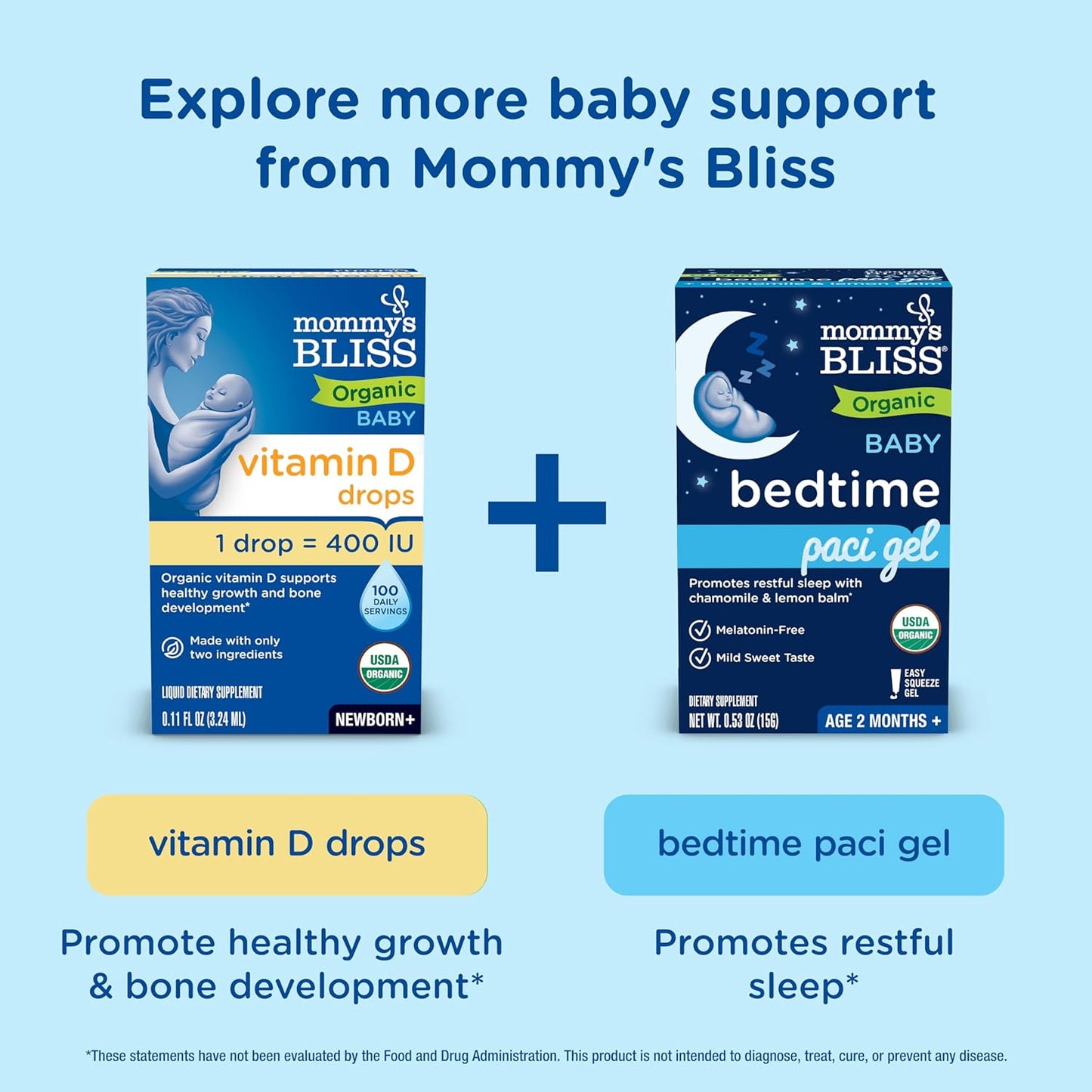 Mommy's Bliss Set de regalo definitivo para bebés, agua de gripe, gotas probióticas, medicamentos para el dolor y la fiebre, gotas de alivio de gases y gel de masaje de encías