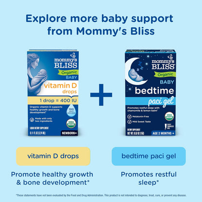 Mommy's Bliss Set de regalo definitivo para bebés, agua de gripe, gotas probióticas, medicamentos para el dolor y la fiebre, gotas de alivio de gases y gel de masaje de encías