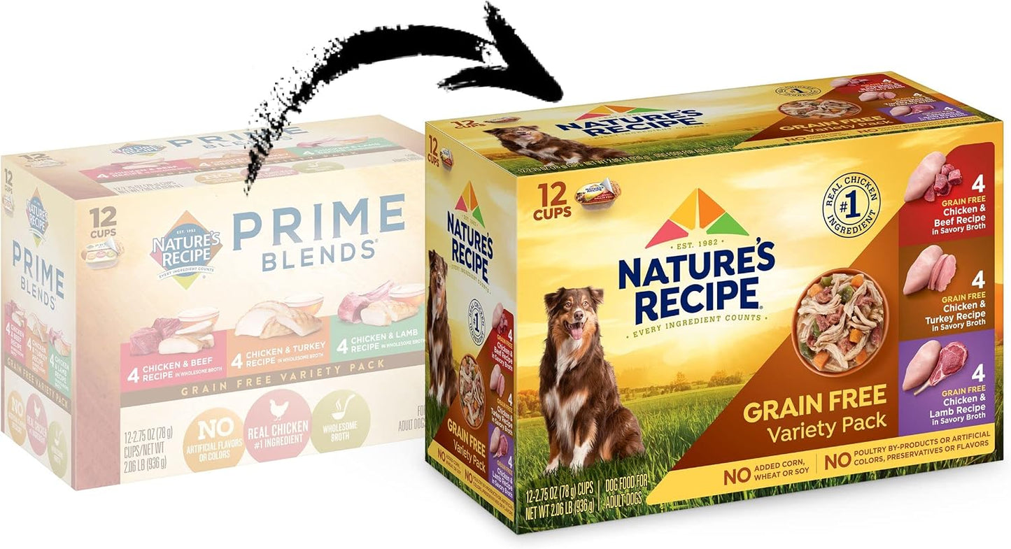 Nature's Recipe Paquete variado de comida húmeda para perros si...